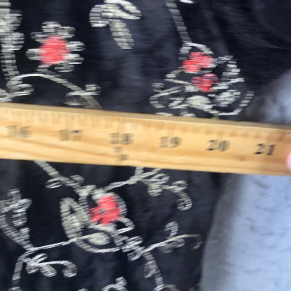 Retro Jacket Womens Medium Black Patchwork Velvet Embroidered Bohemian Tapestry - Picture 5 of 16